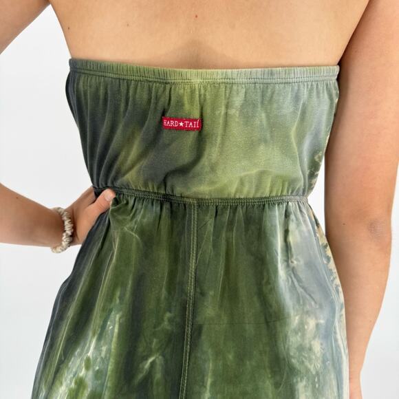 Hard Tail Forever Y2K Strapless Tie Dye Hi-Lo Maxi Dress Size XS Hippie Boho - Picture 4 of 10